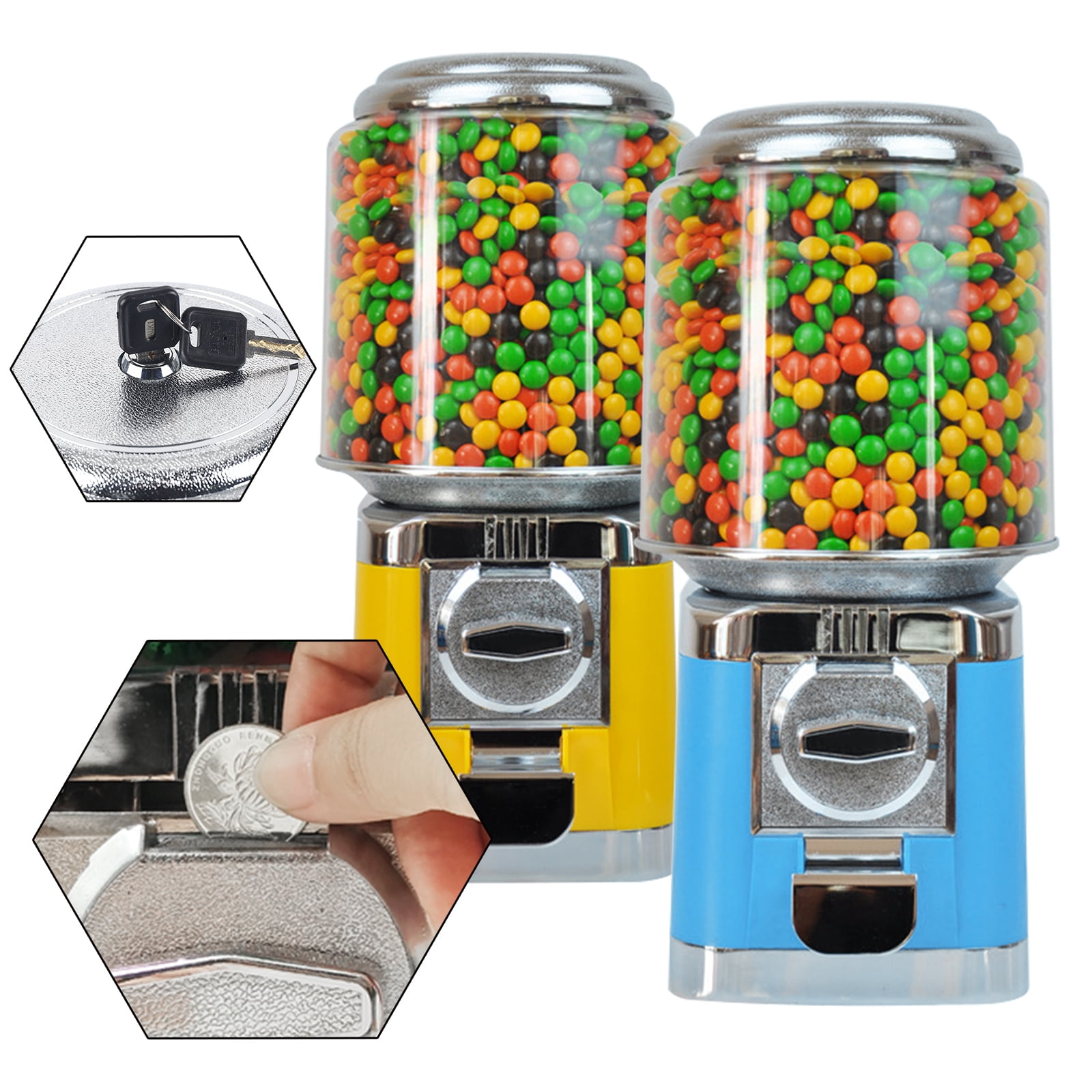 Wildnix Durable Gumball Vending Machine – Alloy Shell, Transparent PC Panel for Easy Observation