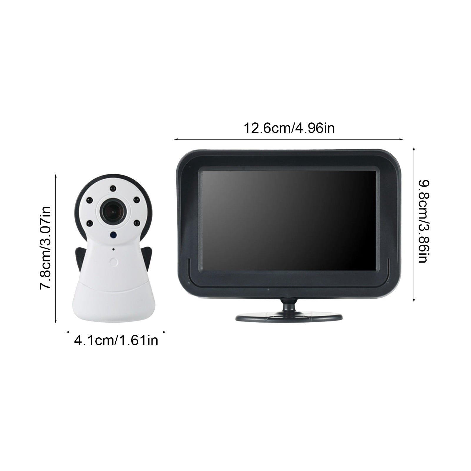4.3 Inch Car Baby Monitor, 1080P 120° Wide Angle Auto Infrared Night Vision, Tool-Free Installation Suction Mount, HD IPS LCD Display, for Car Seat Baby Monitoring Road Trips Daily Commutes