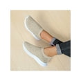 thumbnail image 5 of Gomelly Women Flats Rhinestone Sneakers Slip On Casual Shoes Non-Slip Walking Shoe Travel Work Sock Sneaker Beige 5.5, 5 of 7