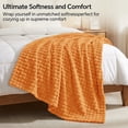 thumbnail image 5 of SoComfy by Bedelite Orange 3D Checkered Fleece Throws, 60"x50", 5 of 8