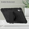 thumbnail image 2 of SaniMore Tri-layer Hybird Case for iPad 10th Generation 10.9" 2022, Rugged PC Shell Silicone Backplane Anti-drop Shockproof Hidden Kickstand Heavy Duty Protective Case for iPad 10th 2022, Black, 2 of 9