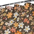 thumbnail image 3 of Pioneer Flower Floral Print Pattern Shower Curtain 36”x72", Bathroom Decorative Shower Curtain Set with 12 Hooks, Waterproof Washable, 3 of 6