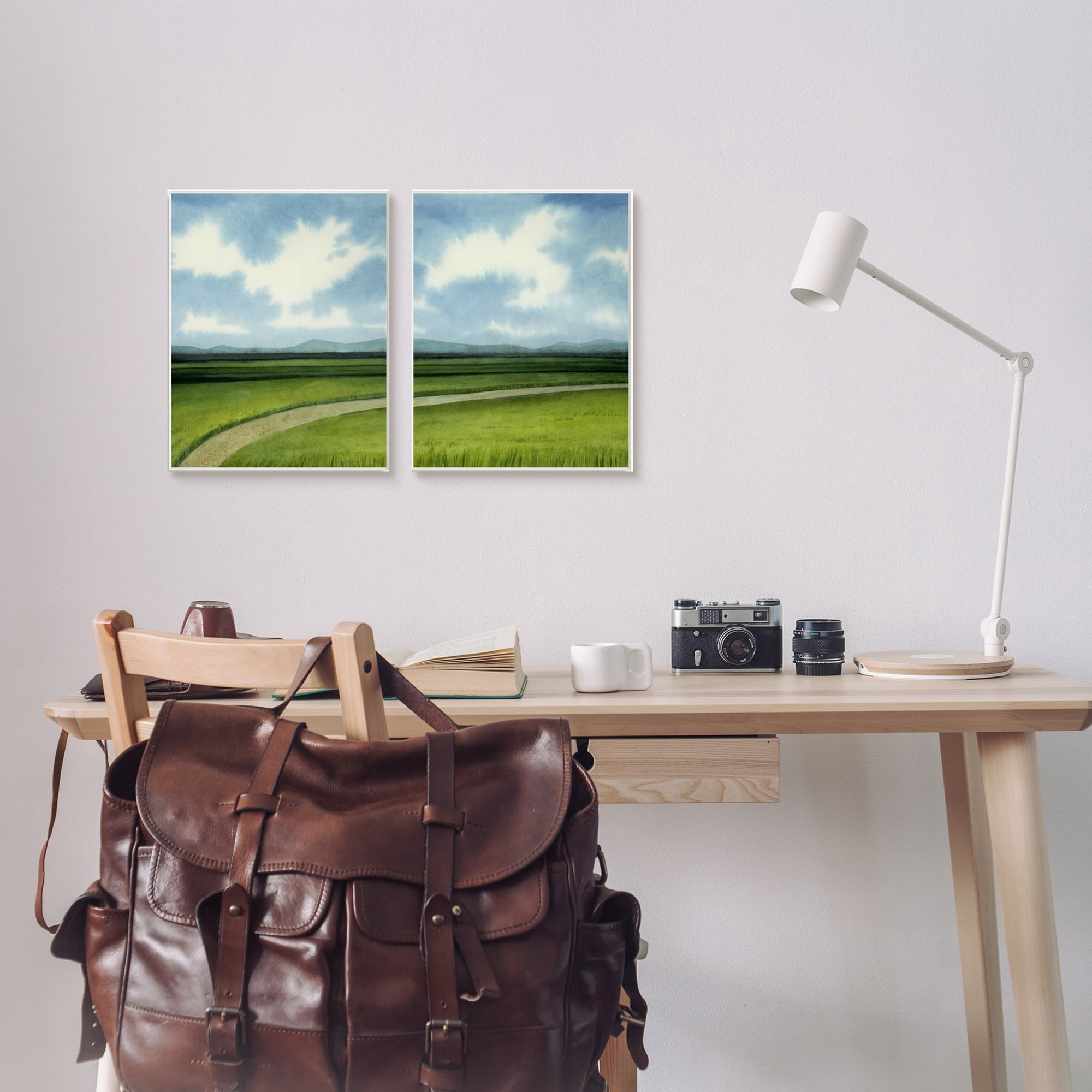 Stupell Industries Rural Cloudy Countryside Green Fields Design, 10 x 15, Design by Grace Popp