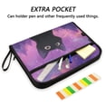 thumbnail image 2 of Accordion File Organizer with Zip Closure 13 Pockets Expanding File Folder Letter A4 Paper Document Organizer for Home Office Purple Sky and Black Cat, 2 of 7