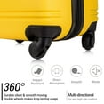 thumbnail image 4 of Zimtown 20/24/28" Hardside Spinner Suitcase 3 Piece ABS Luggage Set with TSA Lock, Yellow, 4 of 8