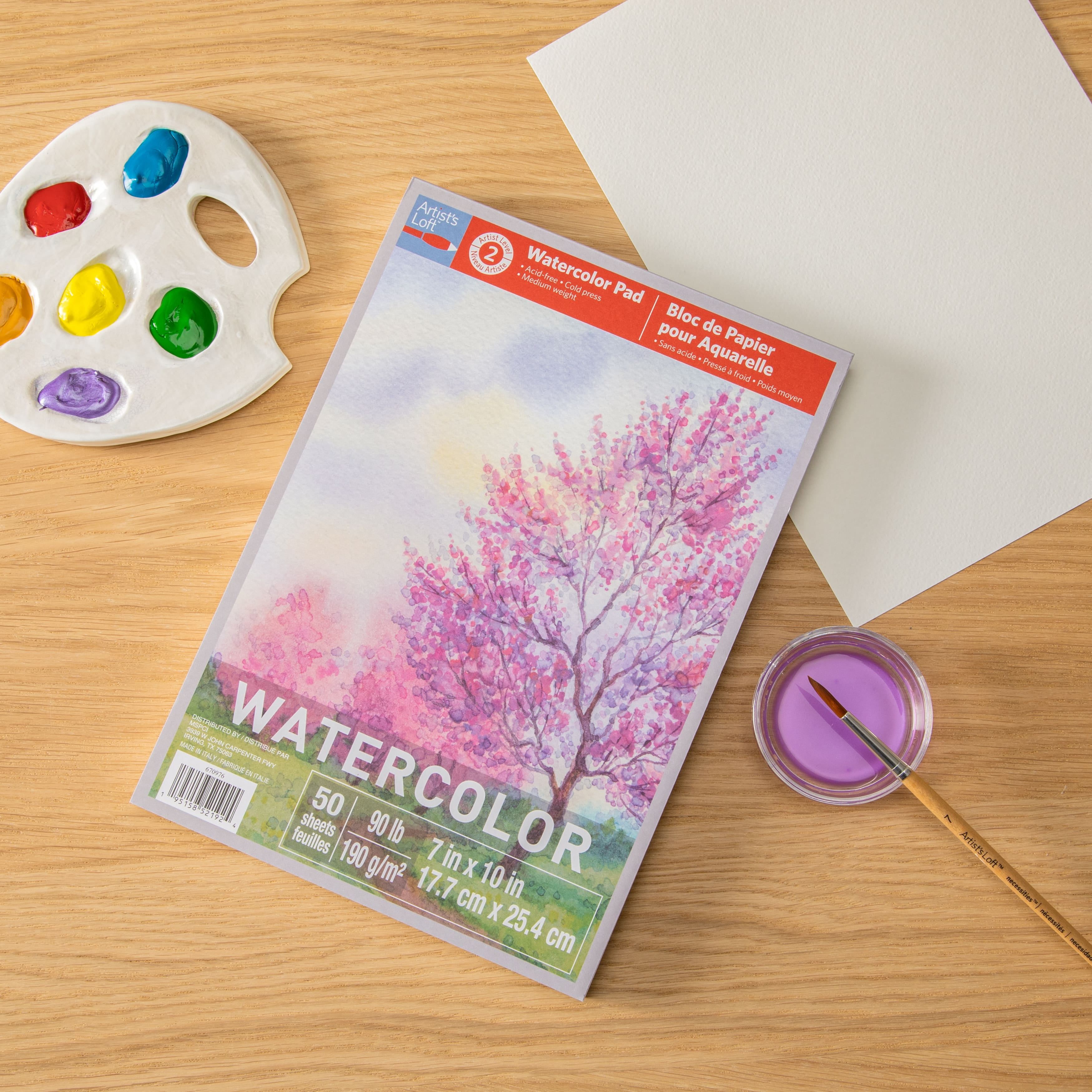 15 Pack: Watercolor Pad by Artist's Loft - 7" x 10"
