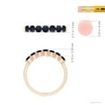 thumbnail image 4 of ANGARA Natural Half Eternity Seven Stone Sapphire Wedding Ring in 14K Rose Gold for Women (Size-3mm) | September Birthstone, Birthday, Anniversary, Jewelry Gift for Women | Natural Blue Sapphire Ring, 4 of 9
