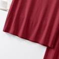 thumbnail image 5 of LIZUOJUN Women's Pajama Set 2 Piece Lounge Set Loungewear Soft Sleepwear Large Size Round Neck Short Sleeve Shirt With Long Pants, Red,XXL, 5 of 5