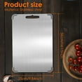 thumbnail image 2 of Cutting Boards with Silicone Corner Portable Kitchens Tool Solid Anti Slip Efficient Stainless Steel Cutting Board for Home, 2 of 10