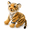 orange, variant on Tiger Plush Toy, Tiger Stuffed Animal with Soccer Bracelet, Soft White and Orange Tiger Plush for Sofa Bedroom Decor, Plush Gift