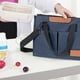 thumbnail image 4 of Bolsa Bento | Bolsa Térmica para Almuerzo de Gran Capacidad | Forma Triangular | Azul Marino, Rosa y Gris | Correas Ajustables | Bolsa Térmica para Alimentos | Nevera para Picnic | Bolsa Térmica para, 4 of 6