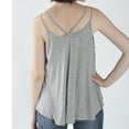 thumbnail image 3 of SWSMCLT Women's Cami Tank Top Soft Plus Size Top Fall Backless Summer Deep V Neck Cotton Cami Shirt Grey Large, 3 of 4