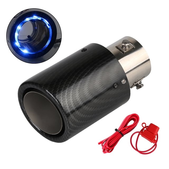 LED Exhaust Pipe with Color-Changing Lights | Universal 2.5" Fit for Trucks & Cars | Easy Install, No Welding