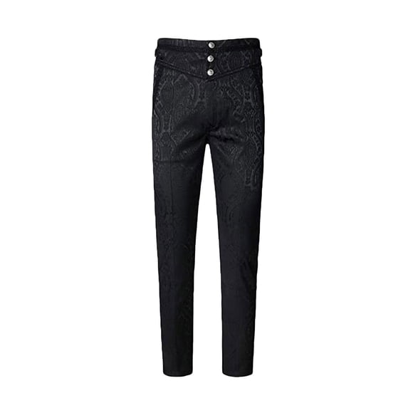 Pantalon pour Hommes à Taille Élastique Pantalon de Style Gothique pour Hommes Bouton Style Rétro de Performance sur Scène Pantalon de Vêtements Médiévaux Pantalon à Taille Élastique pour Hommes Pantalon à Taille Élastique Hommes