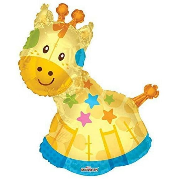 Baby Giraffe Stars Shape Mylar Balloon Baby Shower Birthday Party