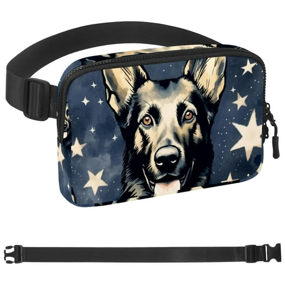 Shepherd Dog Crossbody Fanny Pack for Men&Women, Large Waist Bag & Hip Bum Bag with Adjustable Strap for Outdoors Workout Traveling Casual Running Hiking Cycling