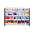 thumbnail image 4 of UNiPLAY Toy Organizer With 20 Removable Storage Bins, Multi-Bin Organizer for Books, Building Blocks, School Materials, Toys with Baseplate Board Frame (Gray), 4 of 7