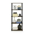 thumbnail image 2 of Furinno Turn-S-Tube 5-Tier Square Tubes Display Shelf, Columbia Walnut/Black, 2 of 5