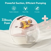 Paruu Wearable Breast Pump Hands-Free, Portable Breast Pump,Electric Breast Pump with 4 Modes & 9 Levels, 2 Pack