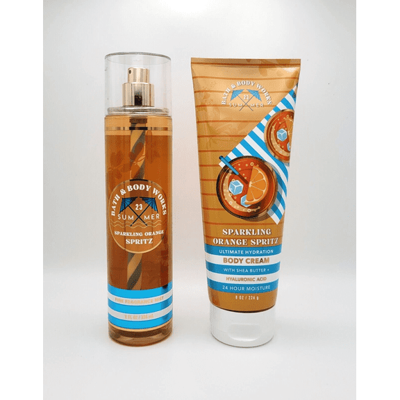 Bath & Body Works Sparkling Orange Spritz Body Mist & Body Cream Set of 2