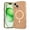 Gold, variant on Magnetic Case for iPhone 15 Pro Max, Compatible with MagSafe, Magnetic Clear Curly Wavy Frame Wave Sparkly Bling Glitter Transparent TPU PC Girls Women Case for iPhone 15 Pro Max, Pink