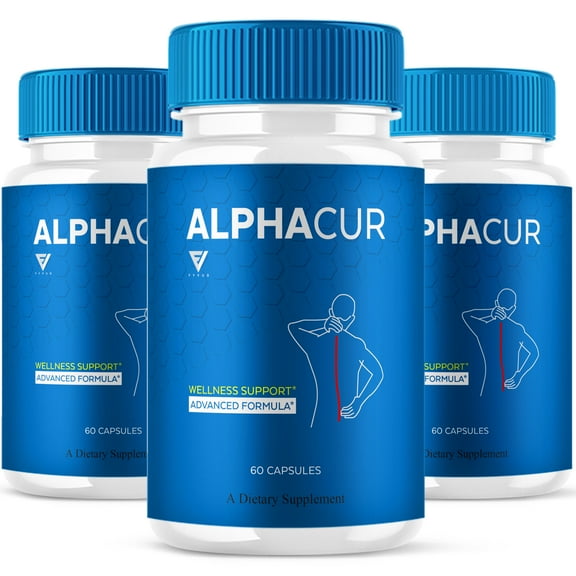 (3 Pack) AlphaCur Nerve Relief Capsules, Alpha Cur Nerve Health (180 Capsules)
