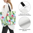 thumbnail image 3 of Disketp Flowers and Cactus Bolsa Tote Estampada para Mujer, Bolso de Hombro y de Mano para Compras y Viajes, 3 of 8