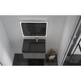 thumbnail image 6 of Amazon 30" Gray Wood Floating Vanity with Black Top and Gold Trim, 6 of 10