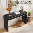 thumbnail image 4 of HMSHA Console Table with Drawers Black Narrow Entryway Table with Drawers Wooden Sofa Couch Table for Living Room,Entryway,Hallway, 4 of 12
