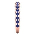 thumbnail image 4 of 3.13 ctw Wedding Band for Women - 18K Rose Gold Simulated Tanzanite Stackable Eternity Ring, 4 of 6