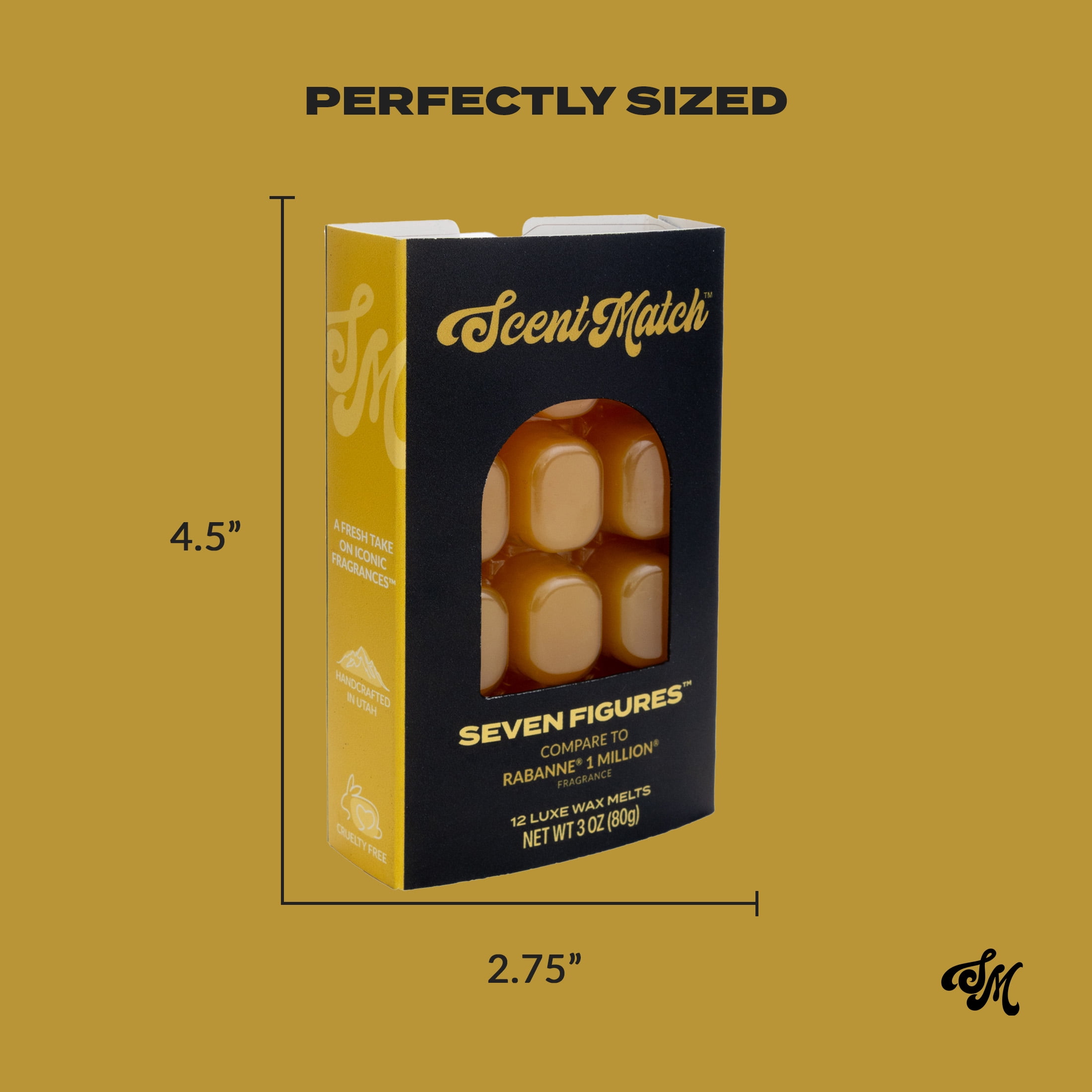 (3 pack) IllumiScents ScentMatch, 3 oz Wax Melts, Seven Figures (Compare to: Paco Rabanne® One Million™)
