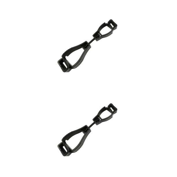 Speravity Glove Grabber Clip Multipropósito Anti-pérdida Clips Holder Guantes de plástico Guardián para trabajadores de trabajo Bomberos Negro 2piezas