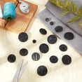 thumbnail image 4 of 36 Pcs Metal Buttons 3 Sizes Black Coat Button Vintage Shank Button Flat Round Button Bark Texture Jacket Pants Button Blouse Decorative Buckle for Sewing DIY Craft Jewelry Making, 4 of 9