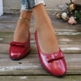 thumbnail image 6 of Eltusu Women Loafer Flat Shoes, Party Round Toe Breathable No Slip Dress Shoes Wine Size 7.5, 6 of 8