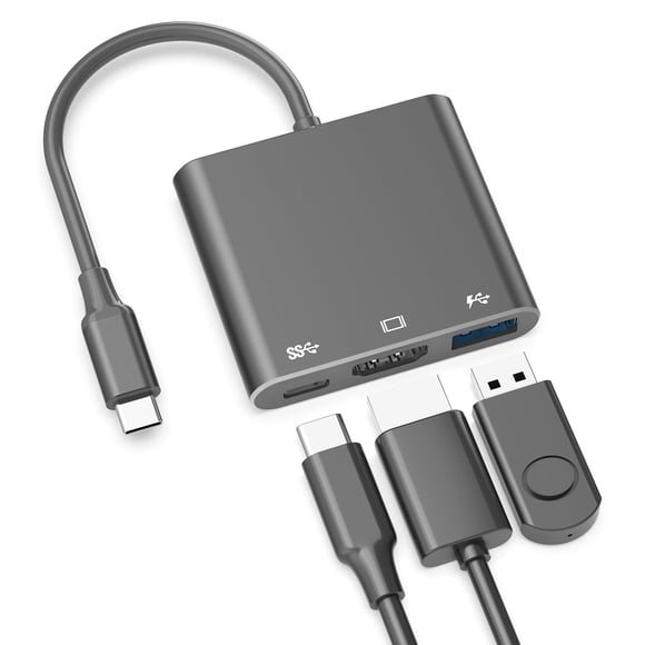 Adaptador USB C a HDTV Battony 4K @60Hz para MacBook iPad Pro