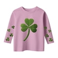thumbnail image 3 of Kiijoy St. Patrick's Day T Shirt for Toddler Girls Cute Clover Graphic Tee, Sizes 4-5, 3 of 3