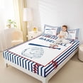 thumbnail image 4 of Feelyou Cartoon Baseball Kids Queen Sheet Sets, Ball Gaming Bed Set, 4-Piece, 4 of 7