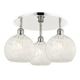 thumbnail image 4 of Innovations Lighting - White Mouchette - 3 Light Flush Mount In Modern Style-11, 4 of 7