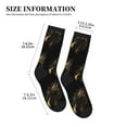 Crew Socks for Women Men, Black and Gold Fire Dragon Comfort Breathable