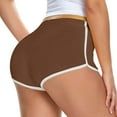 thumbnail image 2 of Tittly Womens Shorts Running Shorts Sport Shorts For Women Sport Booty Shorts Casual Summer Athletic Shorts Breathable Gym Workout Shorts High Waisted Shorts Workout Shorts Women Brown M, 2 of 5