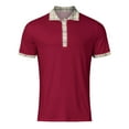 thumbnail image 4 of Cathalem Polos Ajustés pour Hommes Polo à Manches Courtes Moderne, Rouge m, 4 of 4