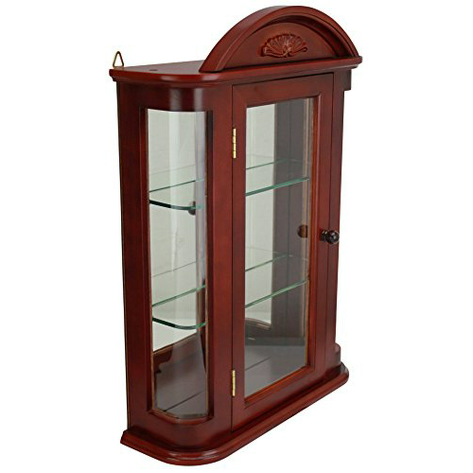 Design Toscano Rosedale Glass Wall Mounted Storage Curio Cabinet