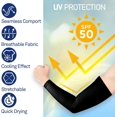 thumbnail image 2 of LoonWear 2025 Latest Model 压缩袖套 - 防紫外线、防晒、保暖、运动、篮球、骑行、高尔夫纹身遮盖物，男女通用，白色，均码, 2 of 5