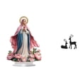 thumbnail image 1 of Figura decorativa de reno de resina con escena de . Adorno de mesa de acrílico. Estatua de reno decorativa de pie, ideal para dormitorio,, 1 of 8