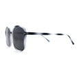 thumbnail image 3 of Womens Polarized Thin Plastic Mod Oversize Rectangle Sunglasses Navy Tortoise Black, 3 of 4