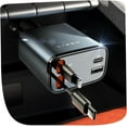 thumbnail image 2 of MINSUI-Retractable Car Charger, 84W Car Charger USB C Fast Charger Adapterfor iPhone, Travel Essentials Car Accessories for Men Women, Gifts for Fathers Day for Men Women for iPhone 17 16 15 14 13 12, 2 of 3
