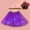 Purple, variant on Idoravan Women's Basic Versatile Skirt Clearance Women Star Sequins Mesh Pleated Tulle Princess Skirt With LED Small Bulb Skirt