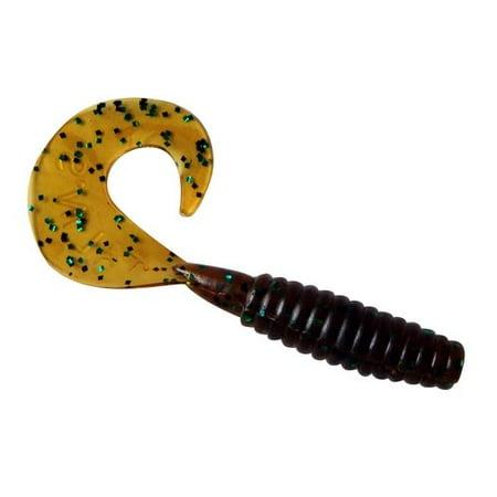 (2 pack) Kalins Freshwater 5 in Grub Lakes River 10pk. Pumpkin Salt and Pepper Soft Plastic Grub
