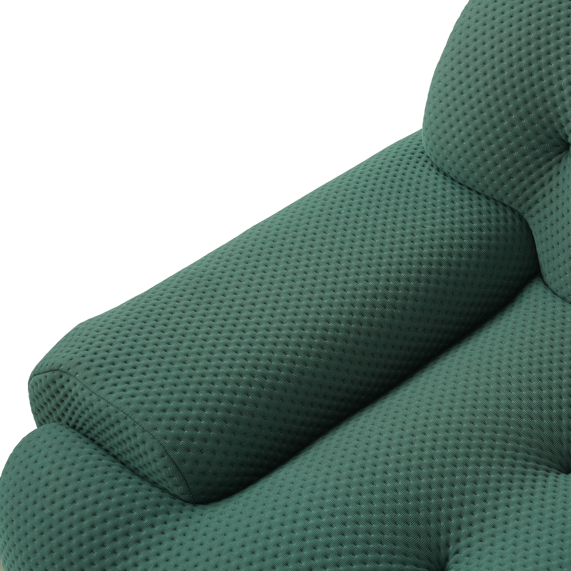 Sodrens 86.6 inch Oversized Loveseat Sofa,3D Mesh Fabric Comfy Sectional Cloud Sofa Couches,Curved Couch for Living Room, Office, Apartment,No Assembly Required (Green)