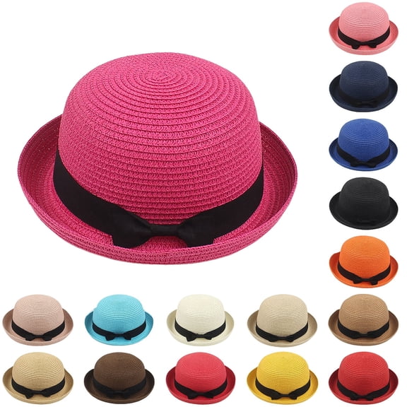 Shadoumai Womens Dress Hat Wide Leaf Flower Bridal Shower Hat Sun Hats Beach Hat
